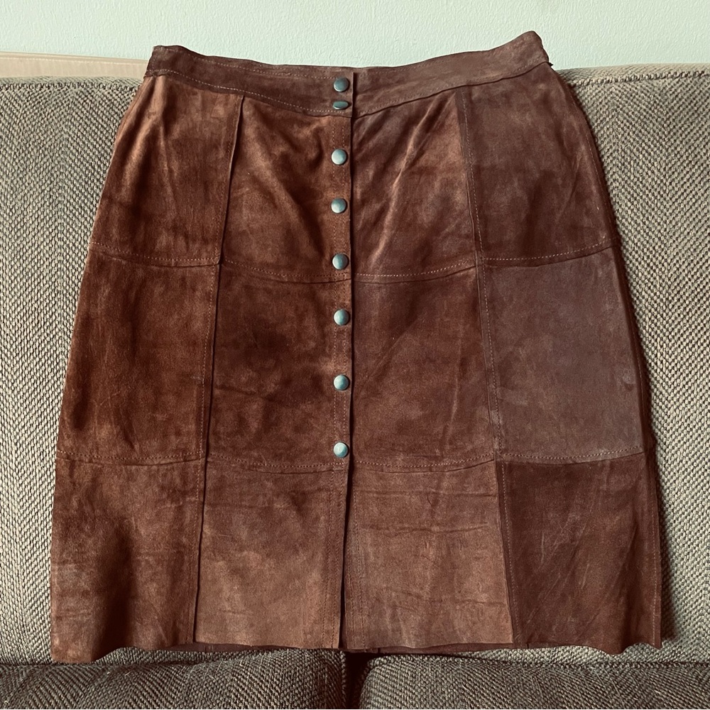 HP Suede VTG Gap Skirt Chocolate Brown Women’s 8